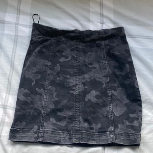 Free People Modern Femme Camouflage-Print Mini Skirt